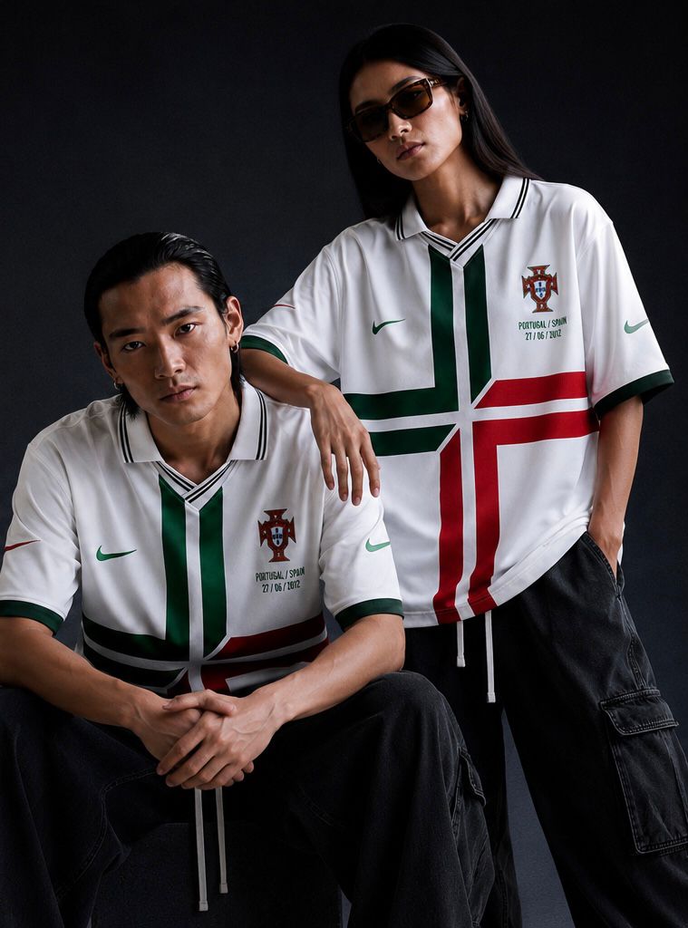 Portugal x Spain Heritage Football Jersey | Limited Edition Nike-Inspired Retro Soccer Shirt